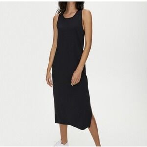 The Group Babaton Black Sleeveless Evelina Midi Dress Size M